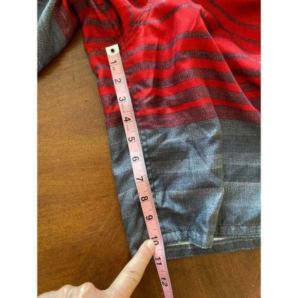 OCEAN Pacific OP Board Shorts Red Stripe Waist 32-34 Size M Lined Black Gray VGC - Picture 9 of 15